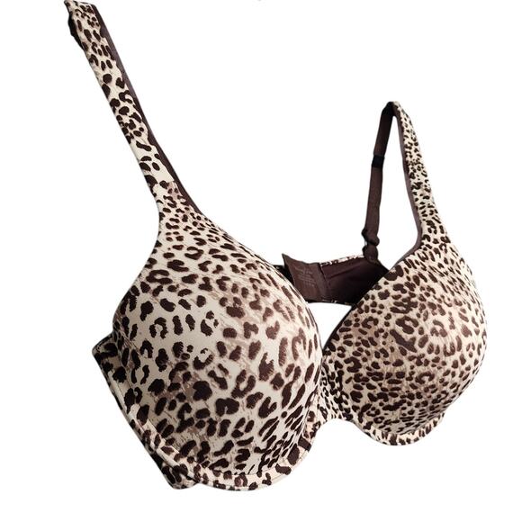 Vanity Fair Womens Flattering Lift Underwire Bra Size 36D Leopard Print 75260 - Picture 3 of 7